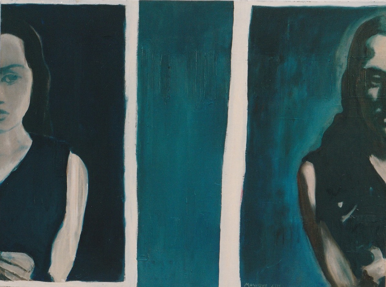1. félbevágott portré 1995 o.v.90x120cm 1. félbevágott portré 1995 o.v.90x120cm